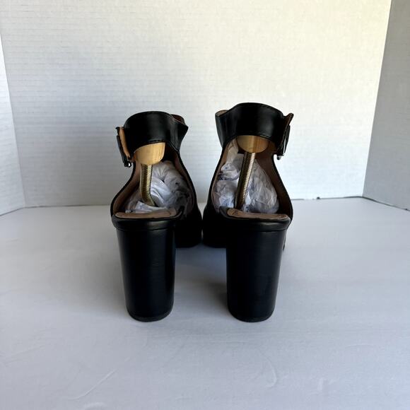 Vionic Lacey Open Heel Black Leather Boots Sz 10 - Picture 5 of 8